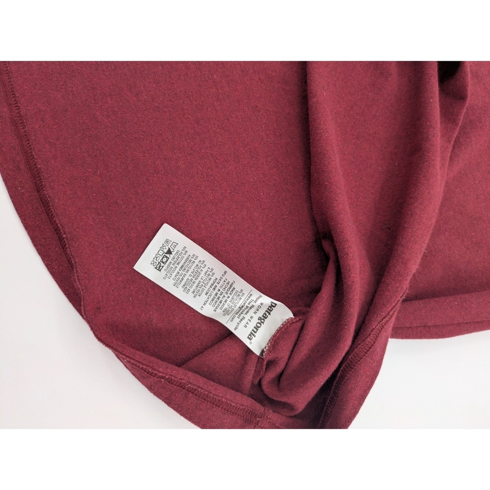Patagonia Shirt Mens Large Red Long Sleeve Responsibili Tee Logo P-6 Hiking FLAW - Picture 10 of 11